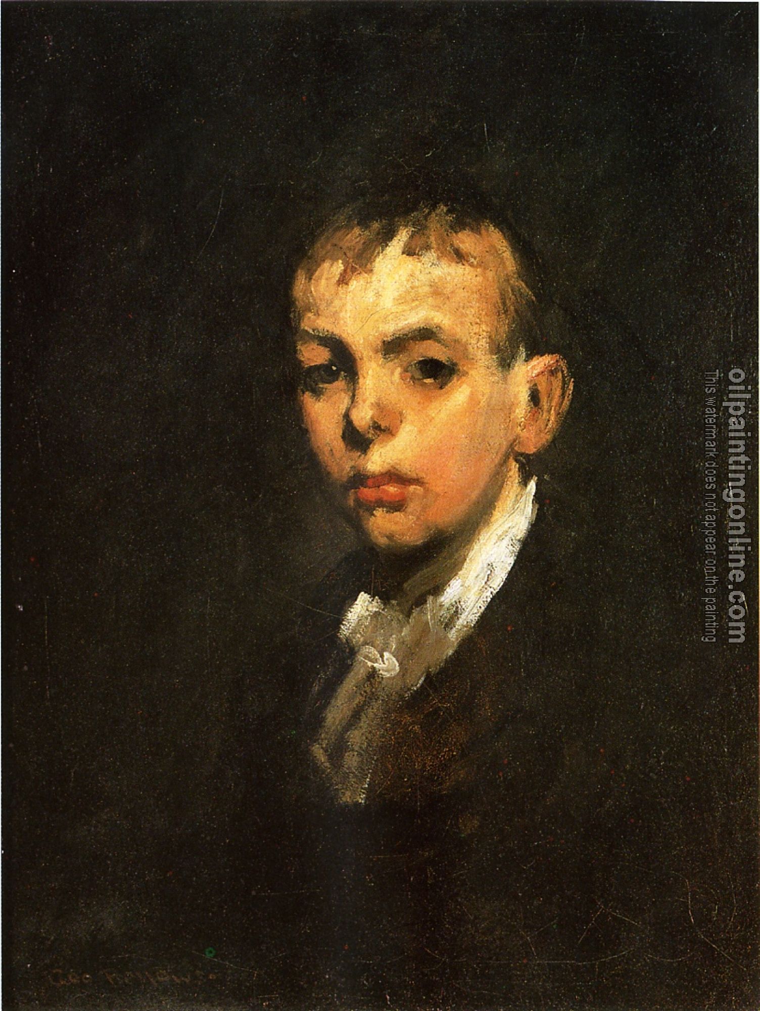 George Wesley Bellows - Head of a Boy aka Gray Boy